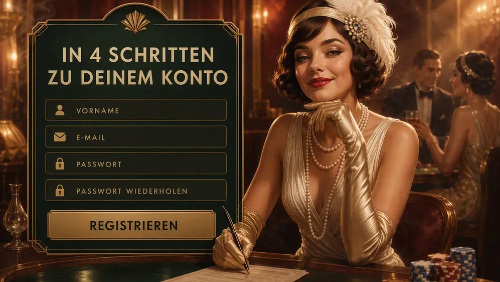 Registrierungsformular mit vier Eingabefeldern