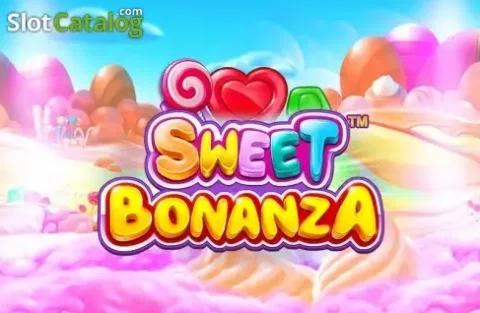 Sweet Bonanza, bunte Süßigkeiten auf Walzen